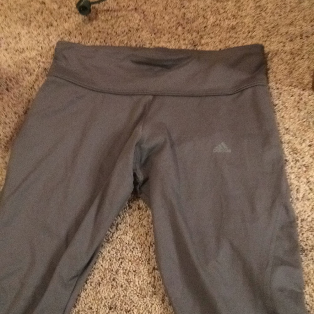 Gray adidas yoga pants